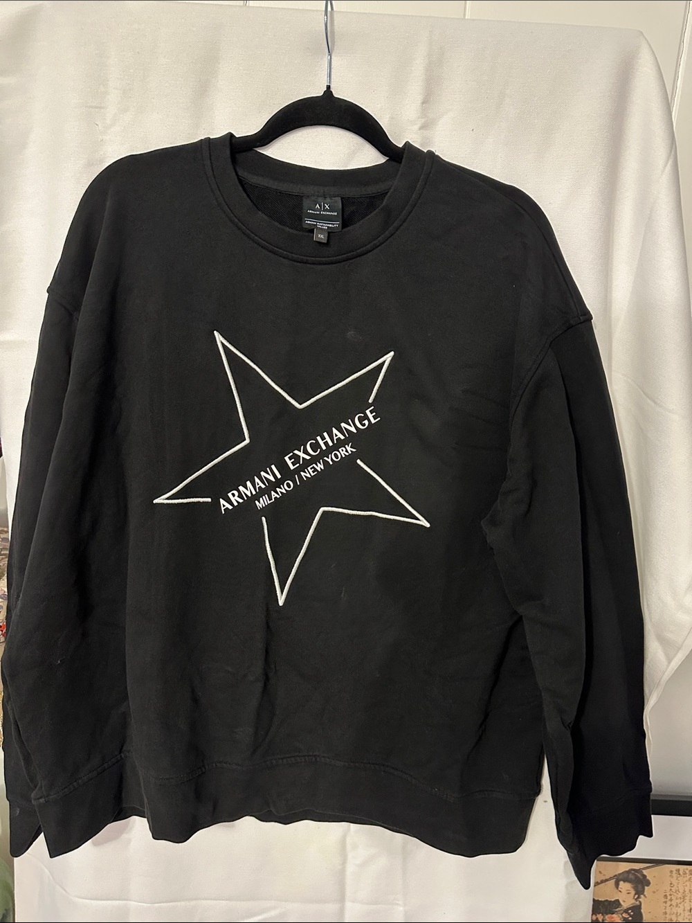 Good looking sweatshirt BUY THIS FOR 20 bucks Armani Exchange BLACK Crewneck